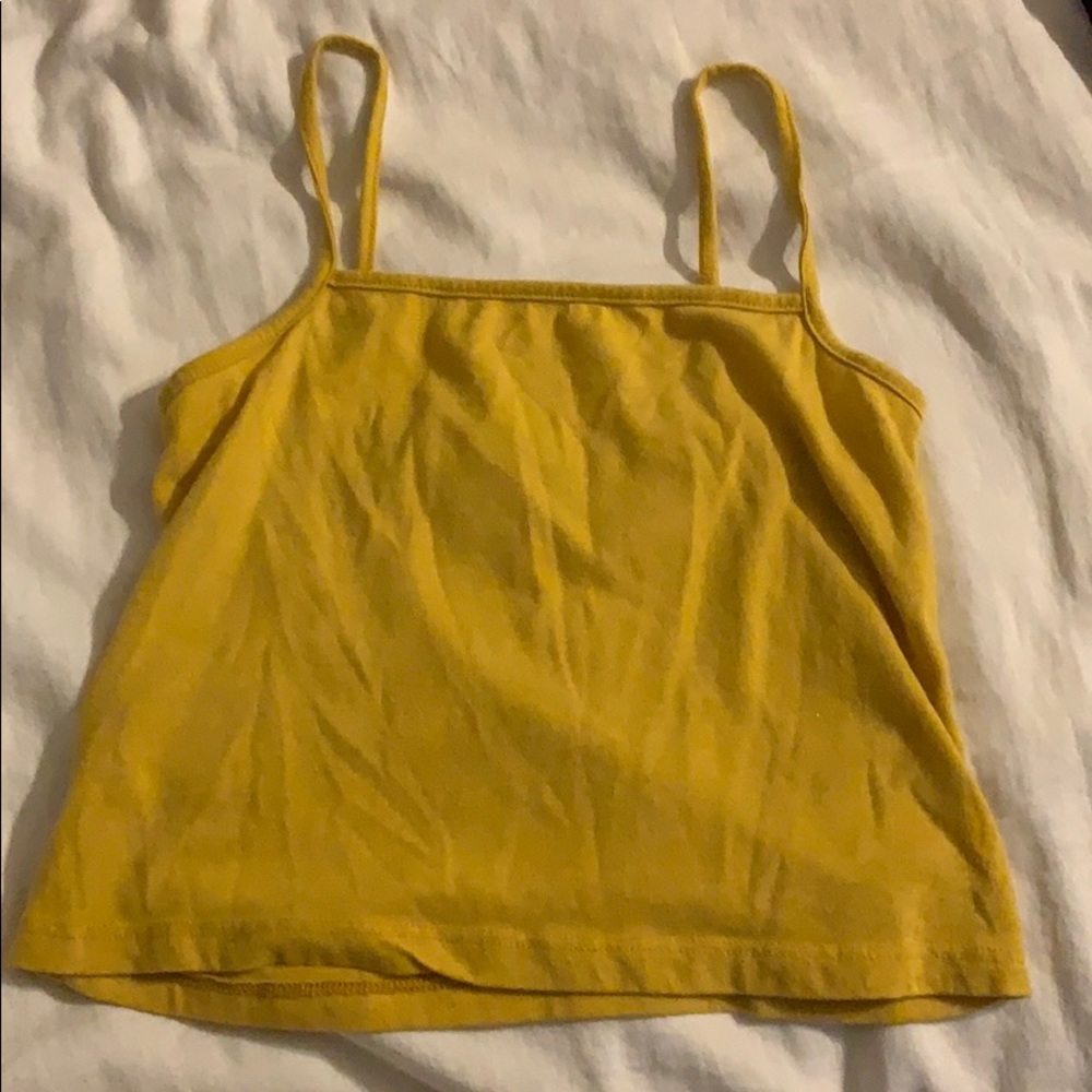yellow tank top